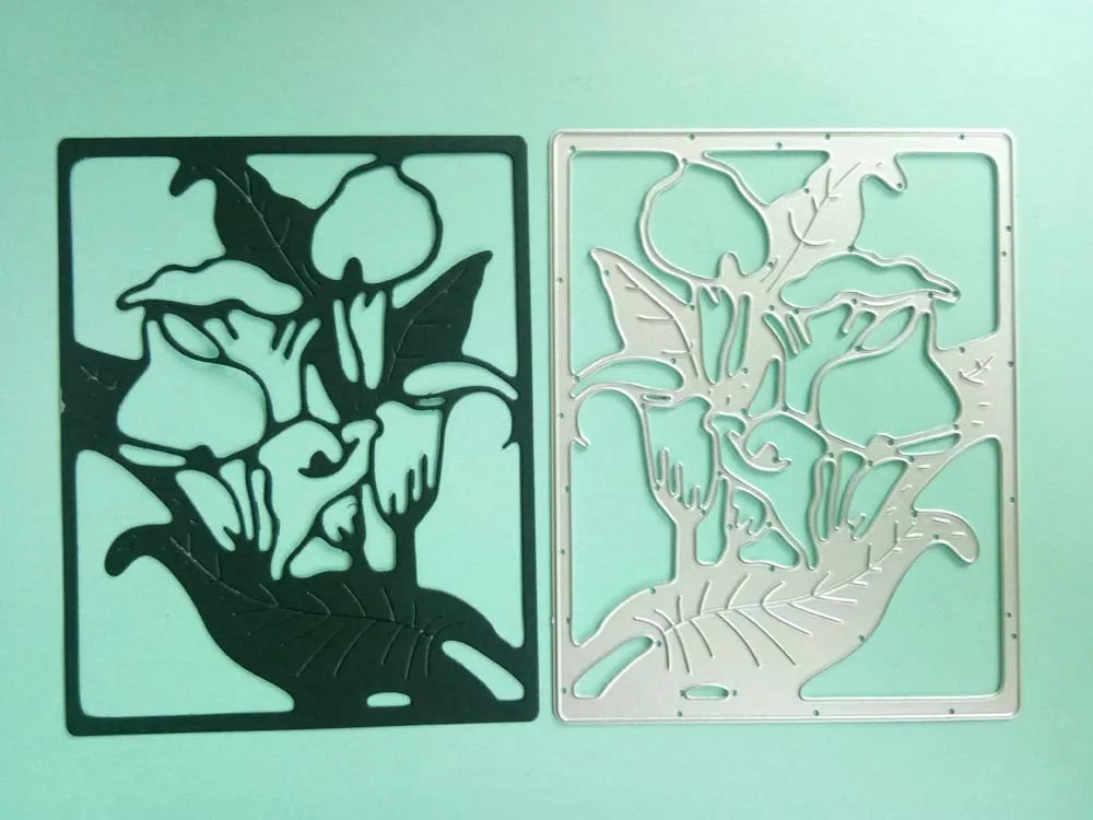  Calla lily frame DIY Metal Cutting Dies Scrapbooking Album Photo Embossing Crafts Paper Cards Envel - 32989022020