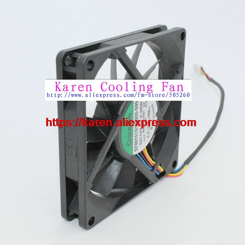 

HZDO EF80151S1-Q000-S99 DC12V 2.36W 80*80*15MM 8cm 4Lines PMW cooling fan