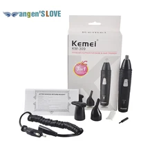New Multifunction KM 309 Rechargeable 3 in 1 Shaver Kid s Hair Cut Clipper Beard Trimmer