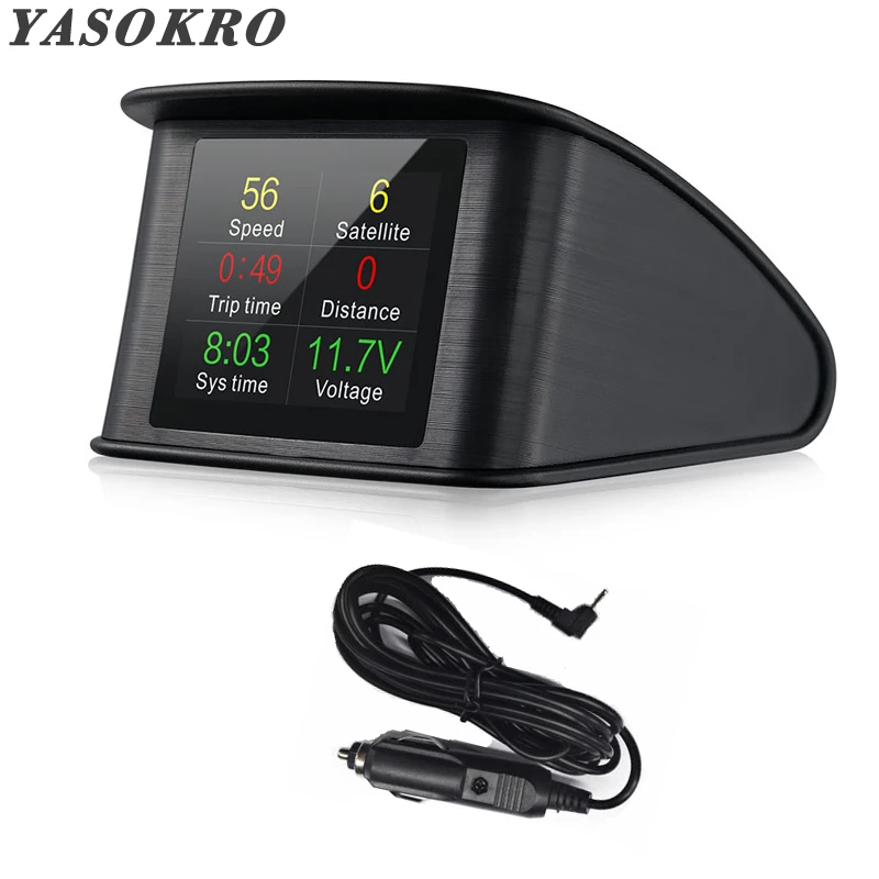 

YASOKRO Car HUD GPS Head Up Display Car Projector Digital Speedometer Fuel Consumption Gauge Diagnostic Tool