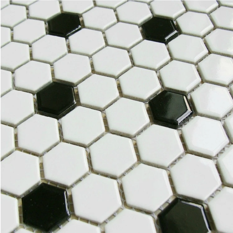 Black And White Bathroom Floor Tile bathroom floor tile patterns with border white octagon floor tile with black octagon border finishes Classic Black Mixed White Hexagon Ceramic Mosaic Tiles For Bathroom Shower Wall And Floor Tiles Kitchen Black And White Bathroom Floor Tile always a classic the many faces of black white floor tile Classic Black Mixed White Hexagon Ceramic Mosaic Tiles For Bathroom Shower Wall And Floor Tiles Kitchen