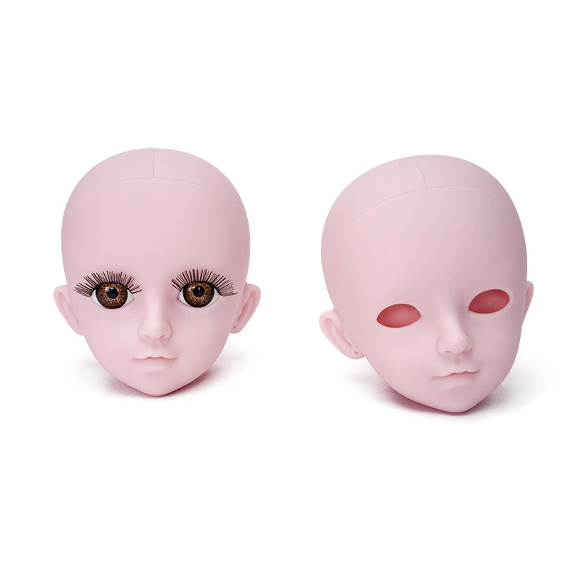 

1/3 Practice Makeup Doll Head White Skin Bald Head For 23 inch BJD Dolls Changing Makeup DIY Doll Cosplay Accessories For Girls