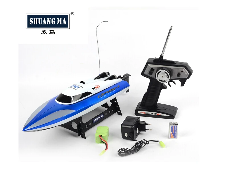 

F12028 SHUANGMA 7010 4CH Remote Control Boat 45CM High Speed RC Boat with Steering Gear Retreat Function Speedboat