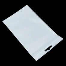 10 см* 18 см белый/прозрачный повторно закрываемый клапан на молнии пластиковые пакеты для розничной упаковки Ziplock сумка для хранения посылка с отверстием для подвешивания