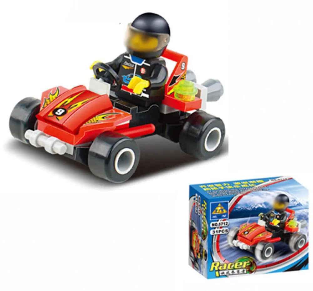

City Racing Driver Racing Cars Vehicles Building Blocks Bricks Compatible Toys Gifts for Children Model K2972-8041
