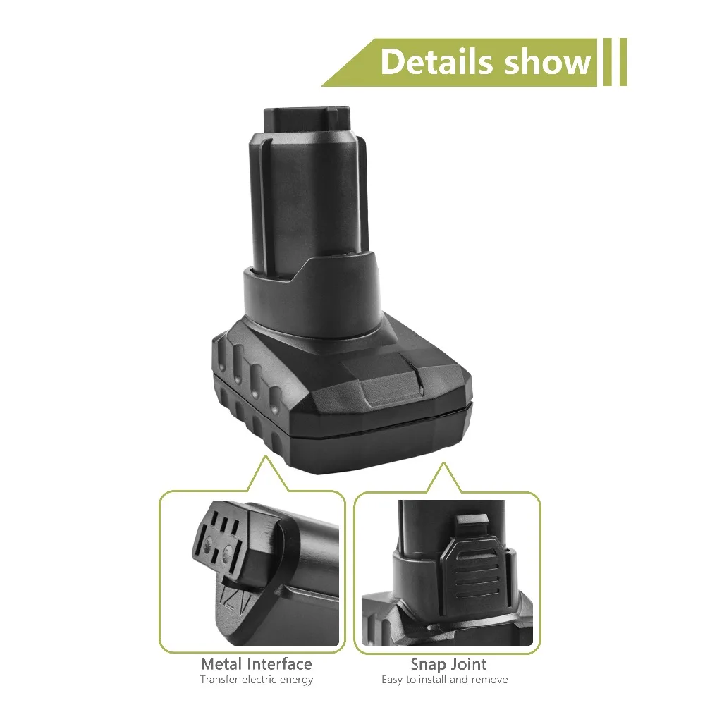 Аккумуляторная литий ионная батарея Powtree 2 шт. для AEG Ridgid 12 В 6000 мАч R86048 BLL12C BS12C BS12C2