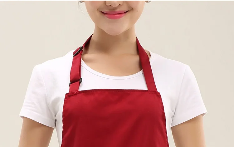 Newest Brown Black Red Plain Men Lady Woman Apron+Pocket For Butcher Kitchen Cooking Baking Aprons