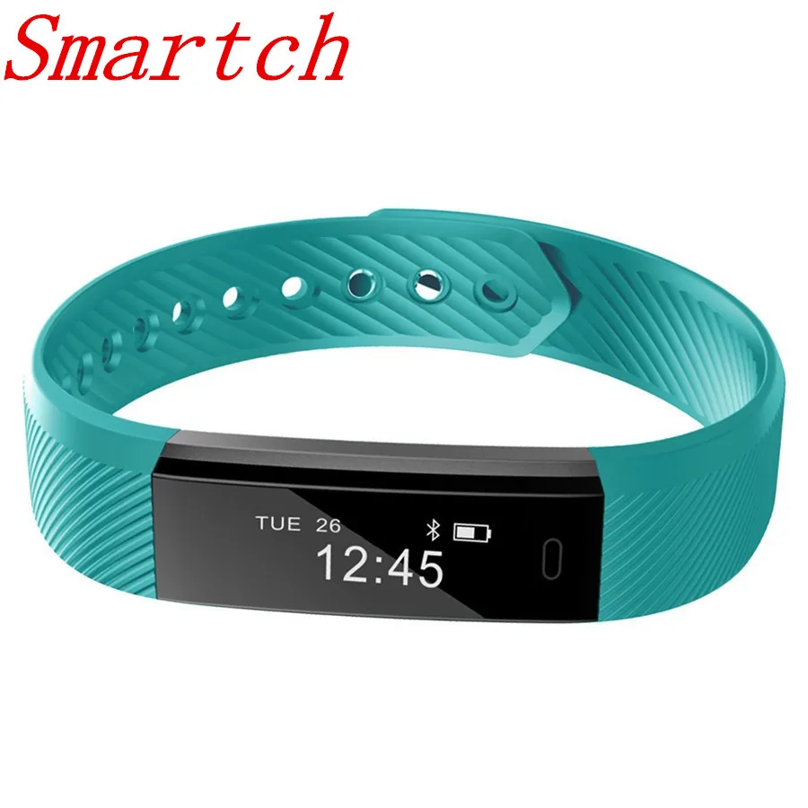 Smartch ID115 Smart Bracelet Sleep Monitor Track Fitness Tracker Step Counter Band Alarm Clock