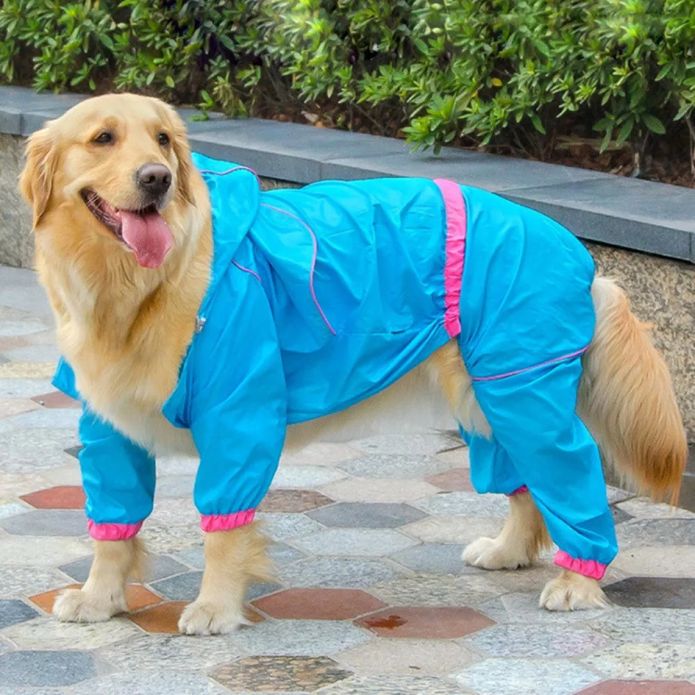 Size S XXXL Large Big Dog Raincoat Waterproof Clothes Coat