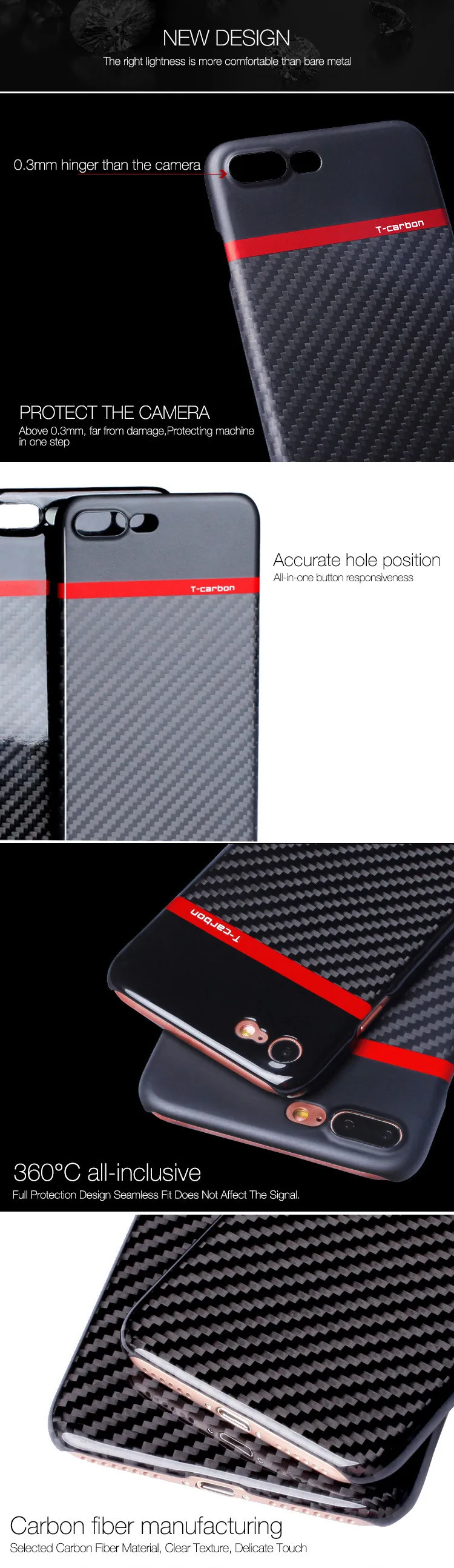 Прямая с фабрики, Т-карбоновый чехол для телефона из углеродного волокна, хорошо подходит для Iphone I7 I8, автомобильные аксессуары