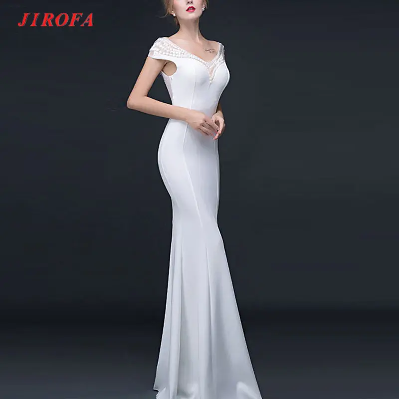 Длинное летнее платье макси, женское сексуальное вечернее платье, элегантное облегающее платье Vestidos Verano, Vestido de festa - Цвет: Style2 White
