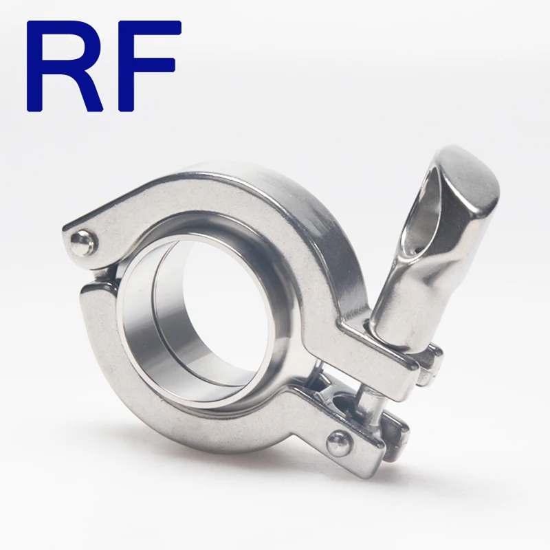 RF 8" Tri Clamp Set Weld Ferrule (L=21.5/28.6/38.1mm) + Clamp + Silicon