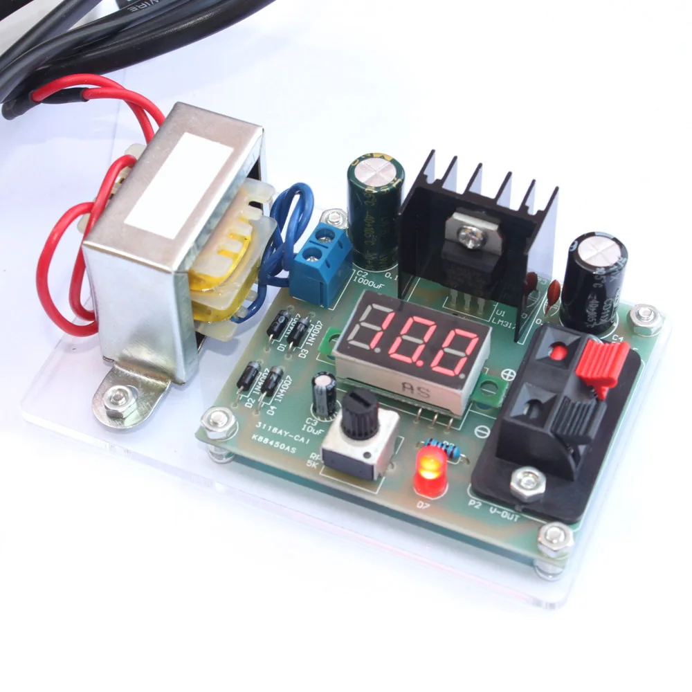LM317 1 25 V 12V постоянного регулируется Напряжение Питание DIY комплект электроники с