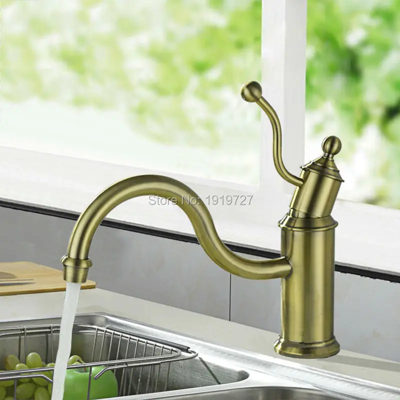 

New High Quality 100% Solid Brass Classic Design Deck Mount Single Handle Faucet Antique Bronze Bathroom Basin Small Mixer Tap