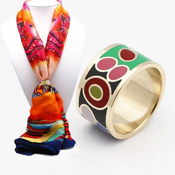 

Copper core wire Handmade enamel towel scarf buckle handmade enamel all-match big scarves ring buckle