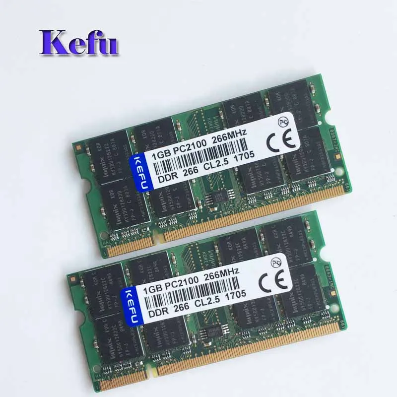

2Pcs 2x1GB PC2100 DDR266 266Mhz 1gb pc2100 ddr 266 266 MHZ ram 200pin DDR1 Sodimm Laptop Memory RAM Free Shipping