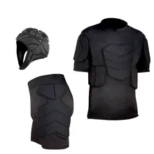 Спортивная защита для безопасности, утолщенная Экипировка, футбольный вратарь, Джерси, налокотники, наколенники, футбольные майки, жилет, мягкий протектор, дышащий