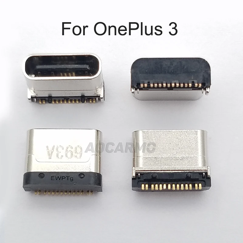 Разъем зарядного порта USB Aocarmo 5 шт./лот док станция для OnePlus One 1 2X3 5T A0001 A2001 A3000 A5000