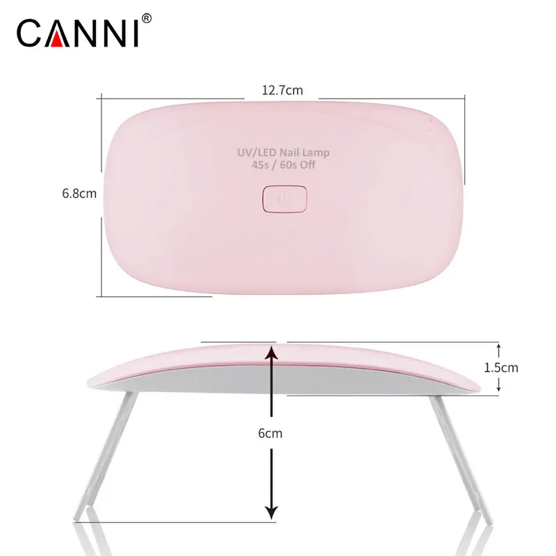 CANNI мини 6 светодиодный Вт УФ светодиодная лампа для ногтей Сушилка для ногтей портативный usb-кабель использование гель лак для ногтей