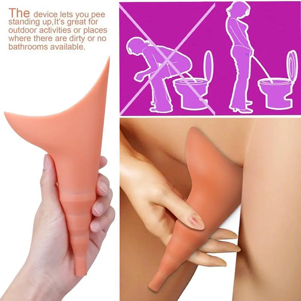 

Portable Female Urinals Soft Silicone Stand Up Pee Woman Toilet Camping Urine Funnel Female Travel Standing Urination
