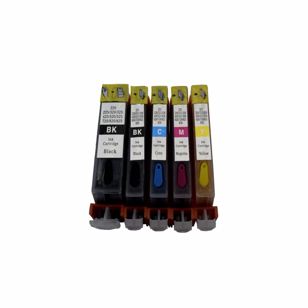 5pk Fill Refill For Canon 820 821 Ink Cartridge IP3680 4680 4760 3600 MP558 568 648 Refill Ink