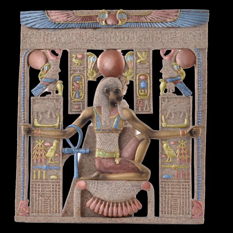 

Summon of Ancient Egypt Charming Egyptian Pharaoh Crafts Colorfed Drawing Handmade sandstone wall hanging home decoration