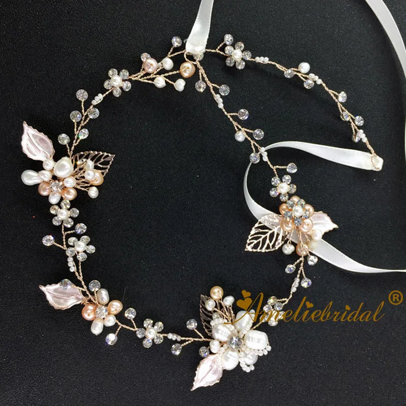 A15079 Rose gold hair vine