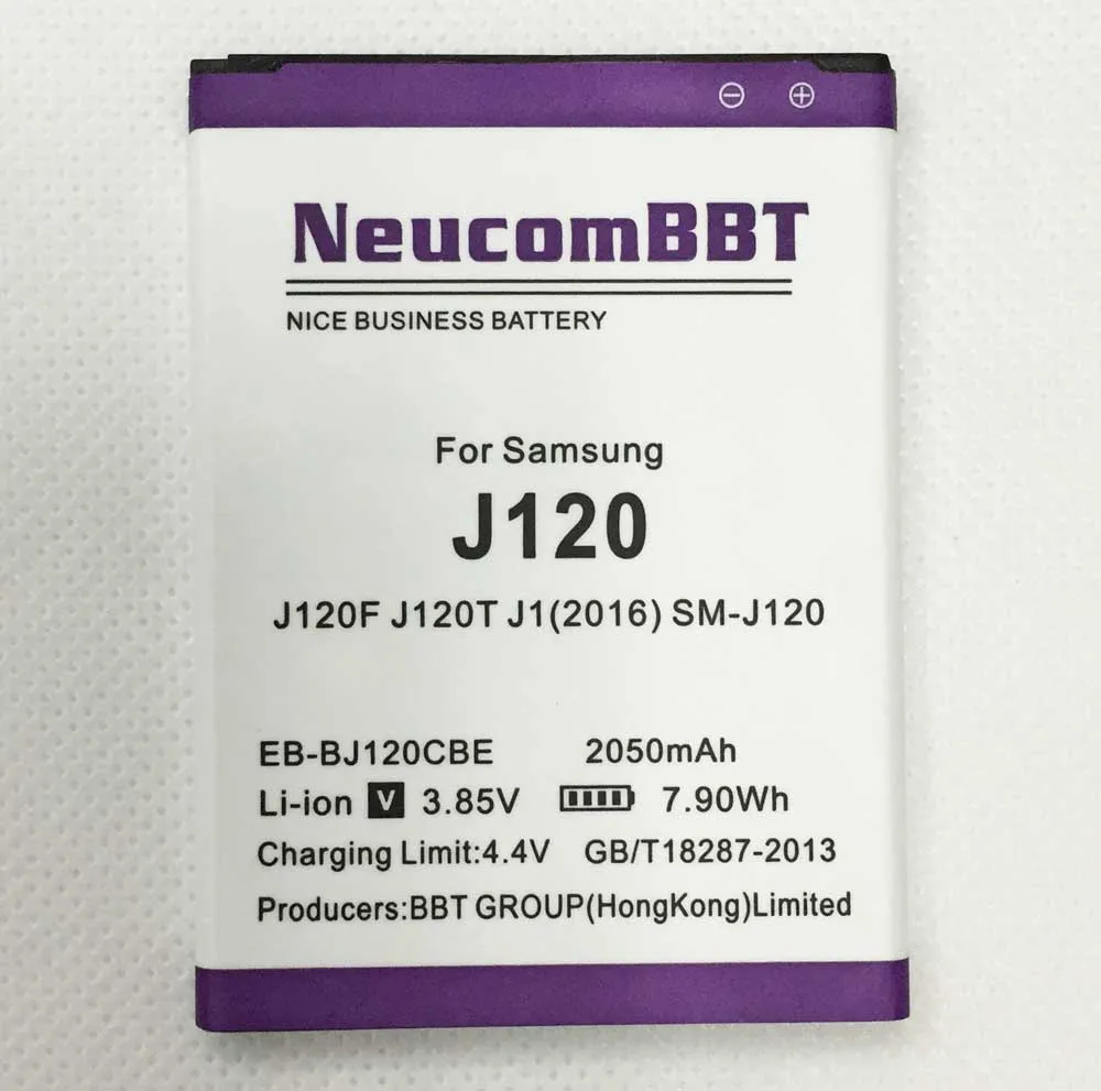 

EB-BJ120CBE battery for Samsung j120 J120F j120t J1(2016) sm-j120 2050mAh NeucomBBT EBBJ120CBE