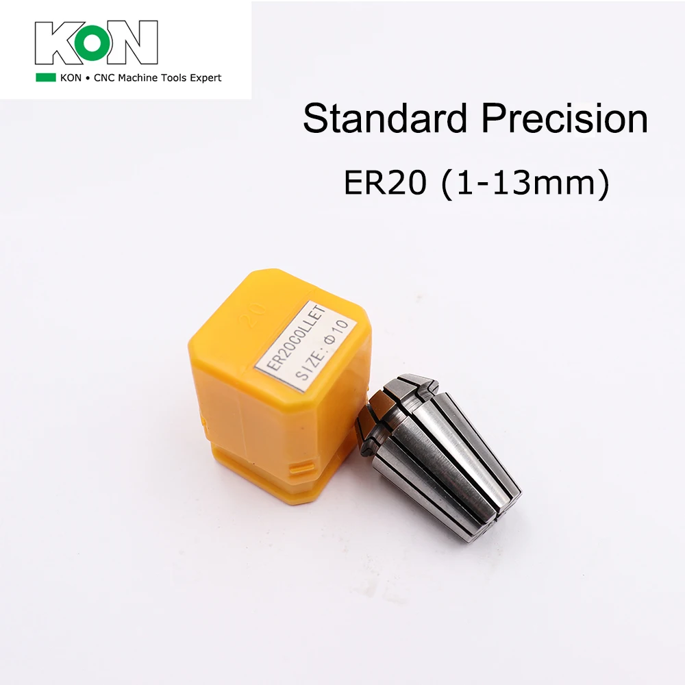 

[ChinaKON] ER20 Collet ER20 1-13mm 3.175mm 6.35mm 12.7mm CNC Spring ER Collet Milling Machine ER20 Standard Precision