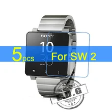 5pcs Gloss Ultra Clear LCD Screen Protector Film Cover For Sony SmartWatch 2 SW2 Protective Film