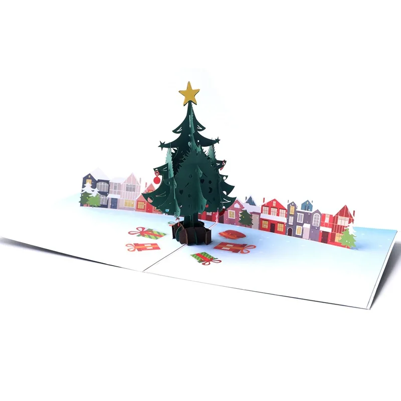  Free shipping 20pcs Chrismas capital house Wedding Engagement family Business party 3D envelope Inv - 32957955746