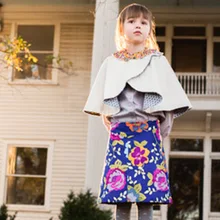 Шерстяные плащи для девочек, новые высококачественные элегантные Детские шали, осенне-зимние теплые темпераментные съемные цветные плащи с бусинами