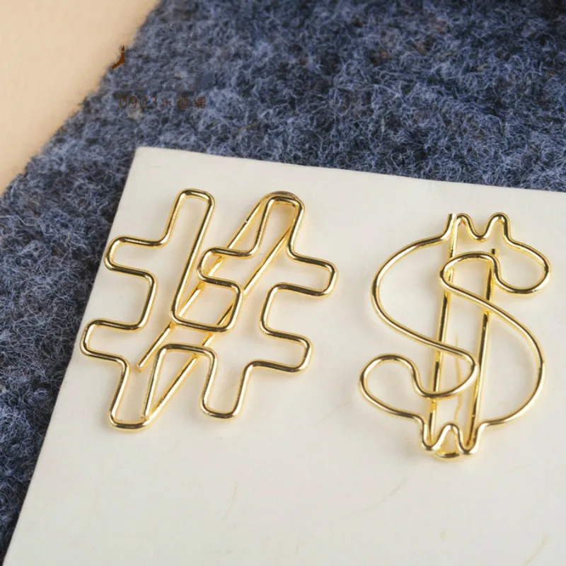 gold paperclip metal bookmark paper clip account folder metal paper