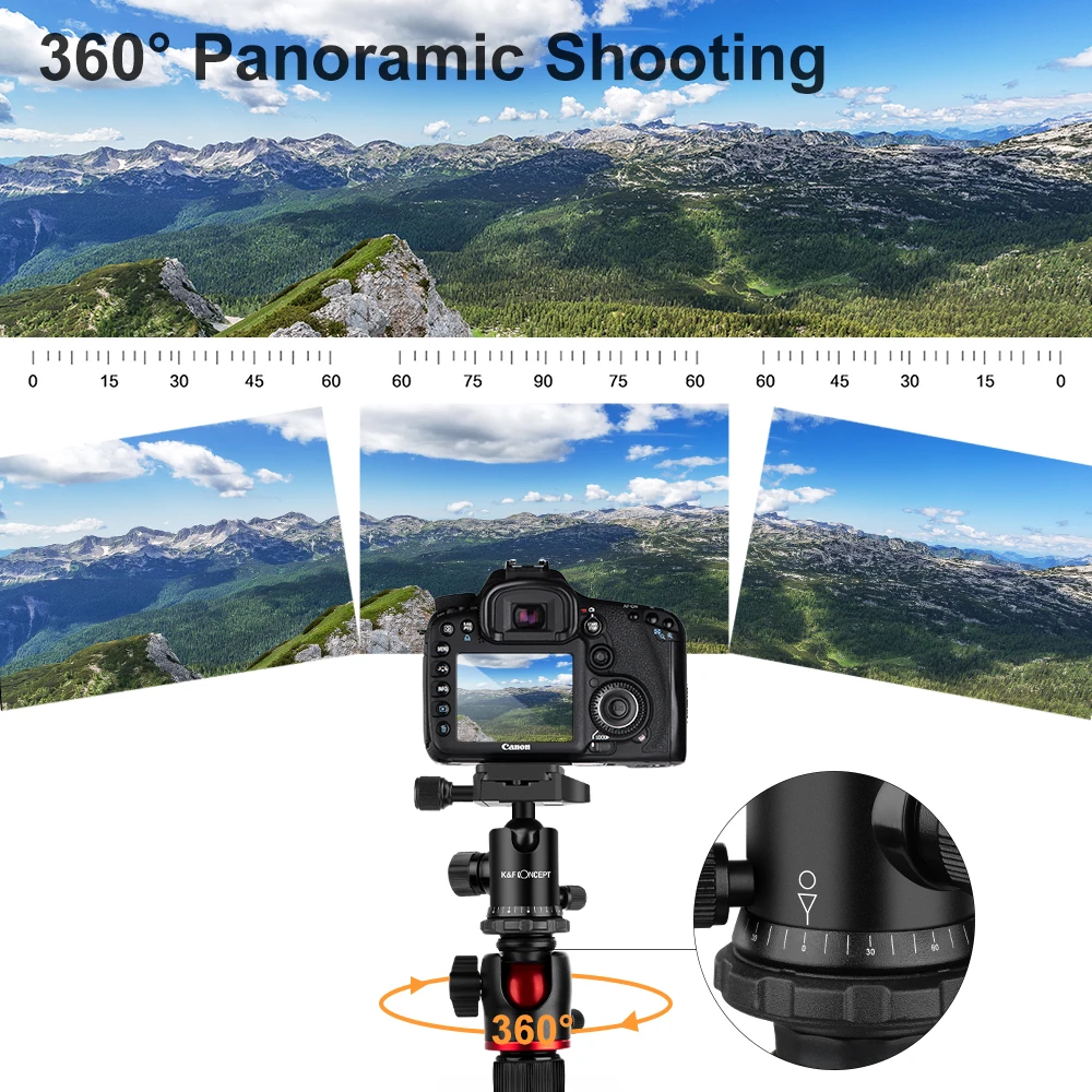 K &amp F CONCEPT 60 &quotПрофессиональная Алюминиевая DSLR видеокамера штатив монопод 5