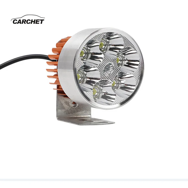 

CARCHET 6 In1 Led Light Motorcycle Headlight Spot Lights Head Lamp Scooter Moto LED Front Driving Spot Head Lights Bulbs New
