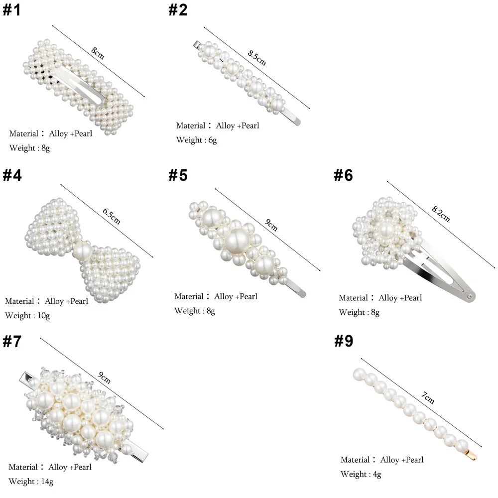 1 шт. Женские Простые заколки для волос с жемчугом заколка Женская стильная металлическая заколка для волос Головные уборы заколка для волос аксессуары для укладки волос заколки