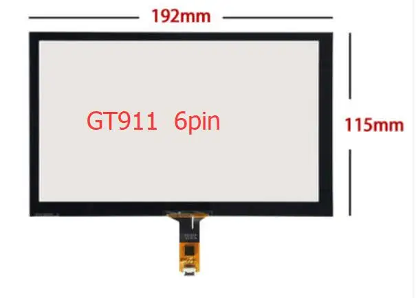 8 дюймов 192*115 мм 192*117 сенсорный экран чип GT911 6pin емкостный | Компьютеры и офис