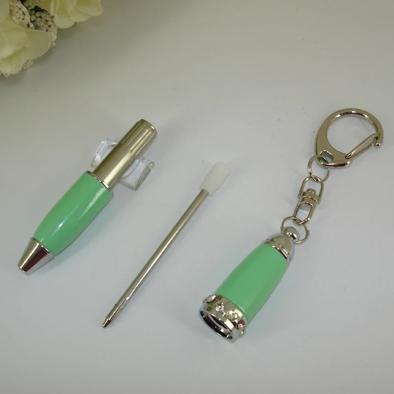 10 шт./лот мини Красивая шариковая ручка с кольцом для ключей многоцветная карманная ручка для школы подарки для студентов Необычные алмазные канцелярские ручки