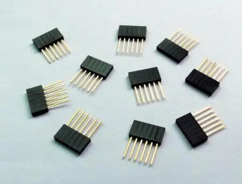 

ACEHE 6 Pin Female Tall Stackable Header Connector Socket for Arduino Shield Black