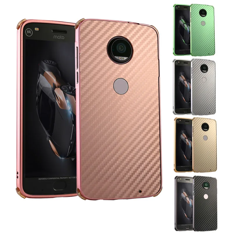 

For Moto G5S Plus G5S+ Case Aluminum Metal Frame + Shockproof Carbon Fiber PC Back Cover Cases For Motorola Moto G5S Plus XT1802