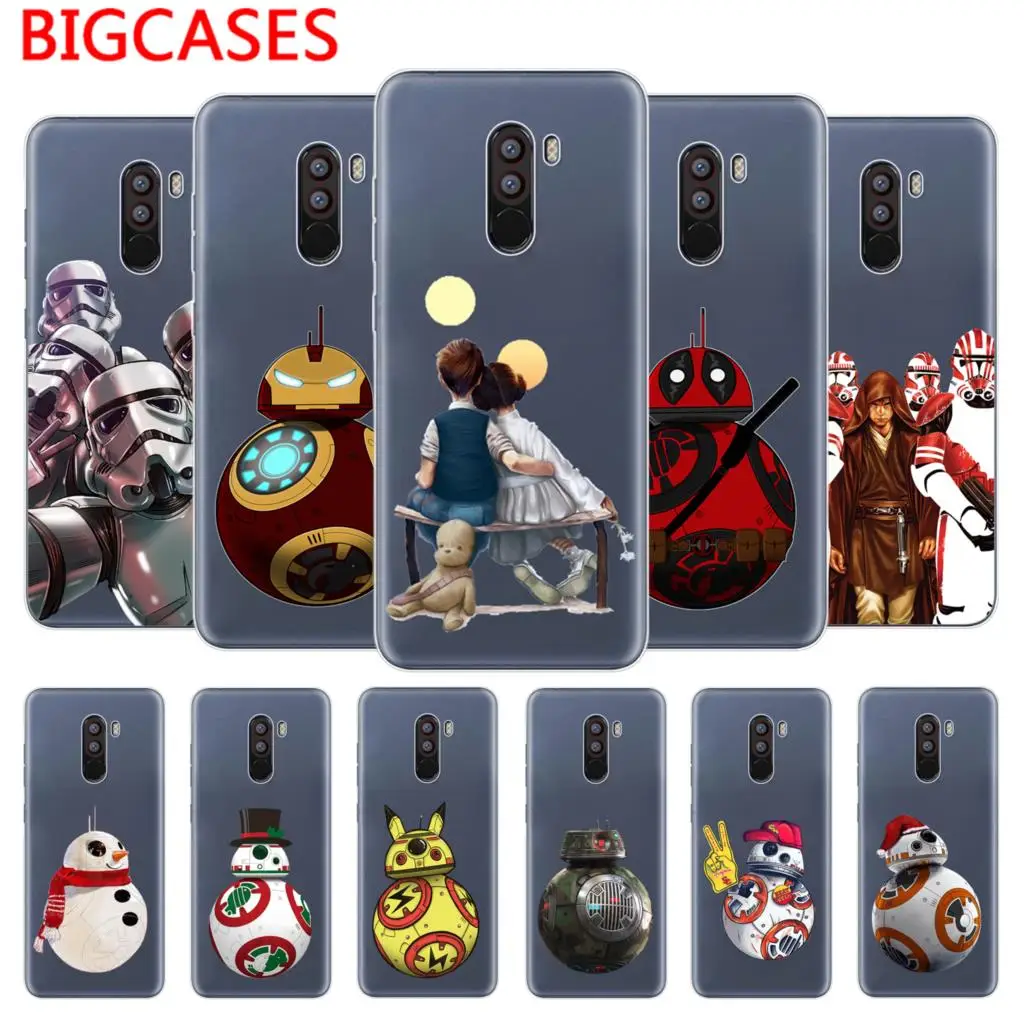 For Xiaomi Pocophone F1 Case Cover 6.18&quot Soft TPU Silicone Poco Fundas BB-8 Star Wars Protective Phone Shell |