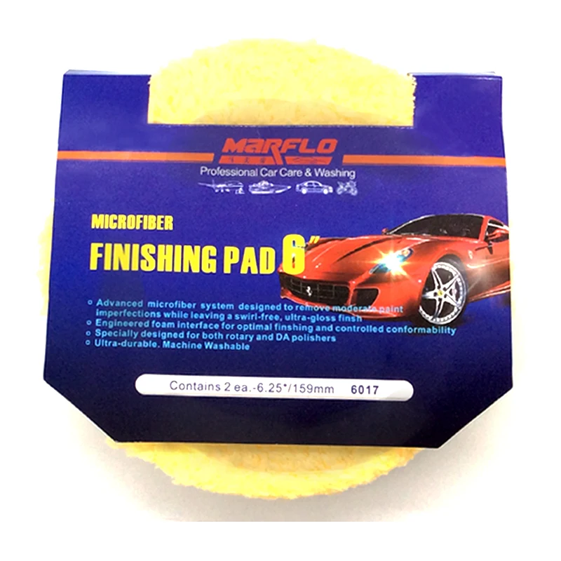 

Marflo Finishing Waxing Polishing Sponge Pad Buff Microfiber Pad Remove Moderate For Both Rotary and DA Polishers Use