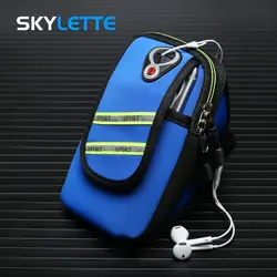 4-6 дюйм мобильный телефон рука сумка из неопрена водонепроницаемая Светоотражающая полоса унисекс спортивный ремень на руку для iPhone samsung