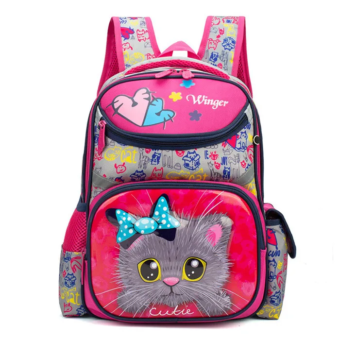 

Children Students Backpacks School Bags for Girls Cartoon Cat Orthopedic Backpack Grade 1-5 Knapsack Kids Bags Mochila Escolar