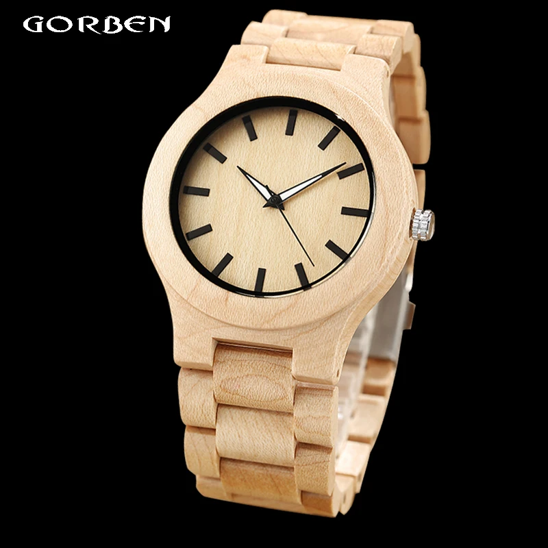 

Simple Unique Wooden Watch Men 2018 Minimalist Creative Bamboo Nature Full Wood Watches Dress Hodinky Quartz Wristwatches Clock