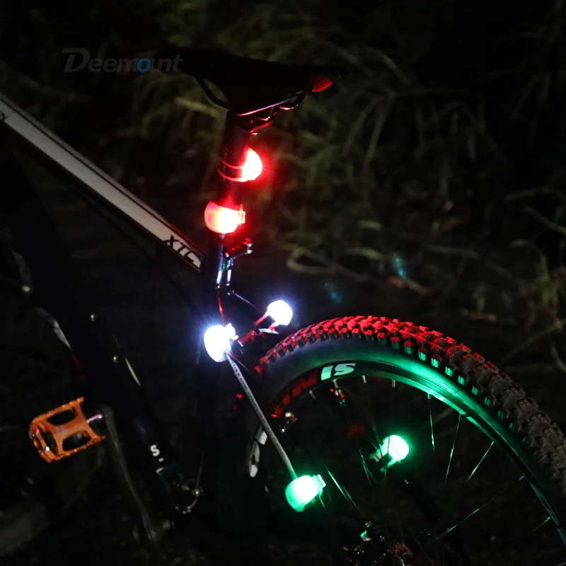 Clearance Mountain Bike Bicycle Cycling Tyre Wheel Valve Light Rower Spoke LED Bycicle Light Flashlight Safety Night Lamp MTB Accessories 4