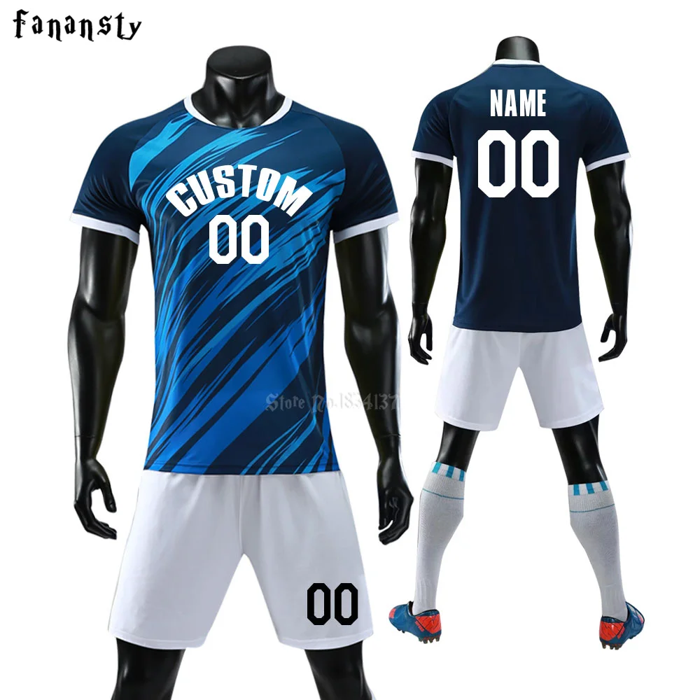 

Custom Soccer Jersey Camisas De Futebol 2019 Jersey men Short Sleeves Football Shirts Team Training Uniform Sets DIY Kits