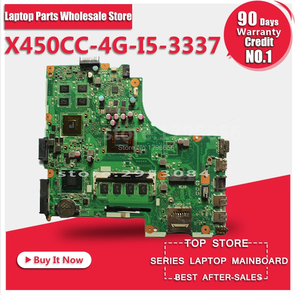 Материнская плата X450CC For Asus X459CC I5 3337U HM76 GT270 4G неинтегрированная материнская для