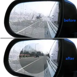 2 шт. Автомобильная зеркальная защитная пленка заднего вида противотуманное стекло прозрачная непромокаемая зеркало заднего вида