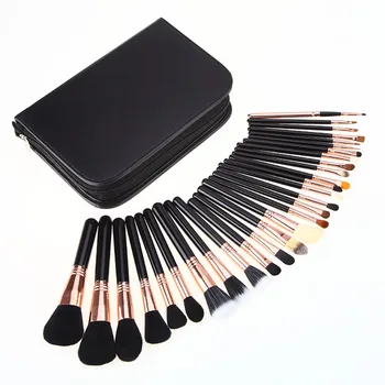 

Make up Brushes 29 pcs profeesional makeup brush Set With Case Top nature bristle and synthetic hair makeup brushes set